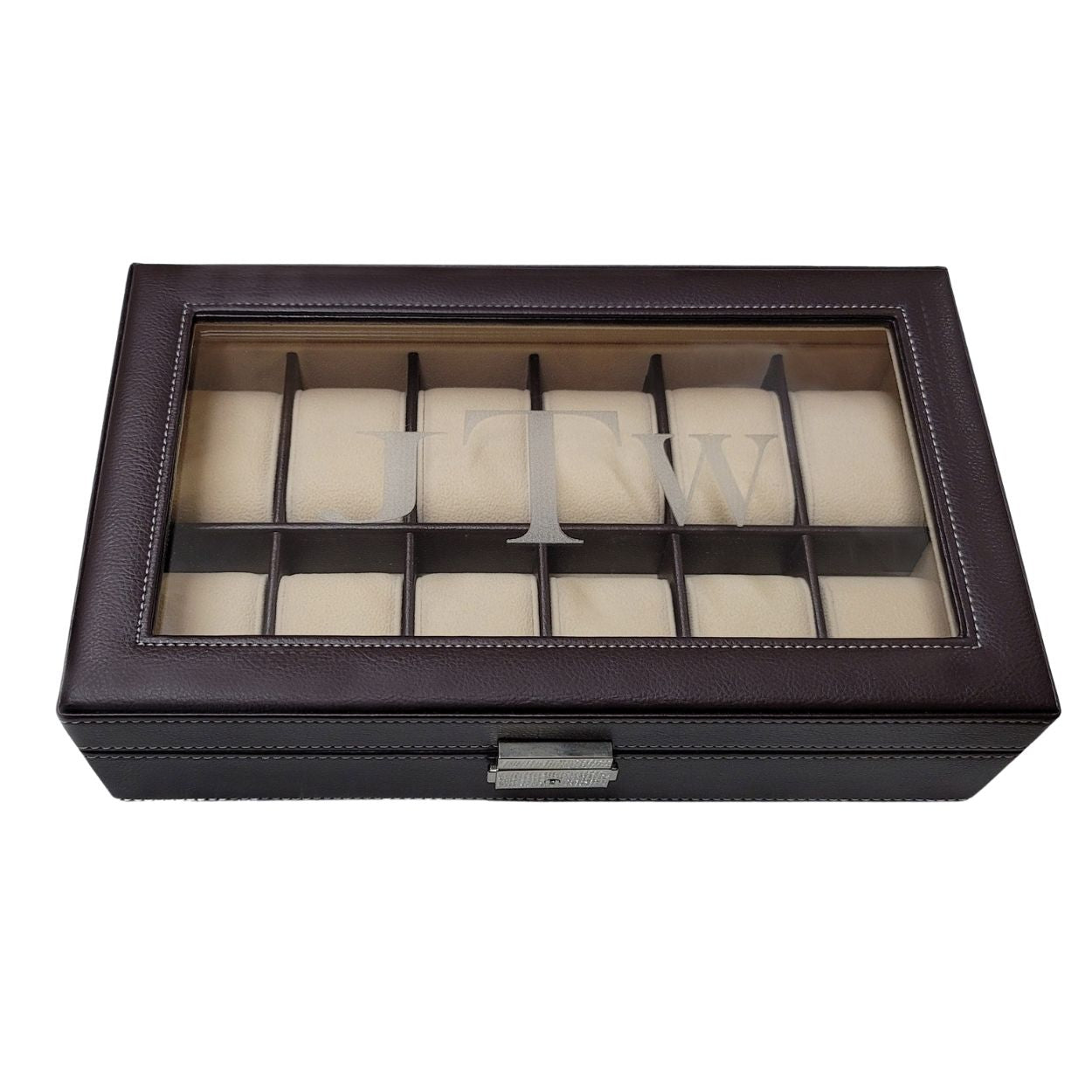 Watch Box for Men 12 Slot Luxury Carbon Fiber Design Display Case Large Holder