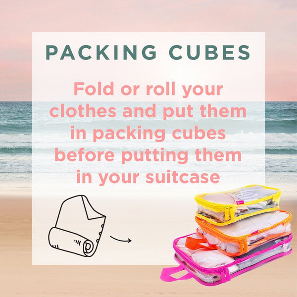 Miamica Packing Cubes Set of 3 - Black Bee