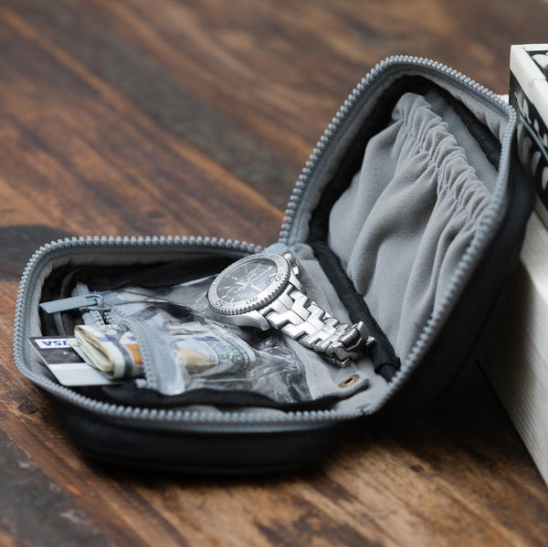 MB Greene Black Pouch Jewelry Watch Travel Bag Luggage Organizer