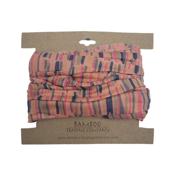 Bamboo Trading Company Boho Wide Headbands - Set of 4 Fun Striped Print Headwraps