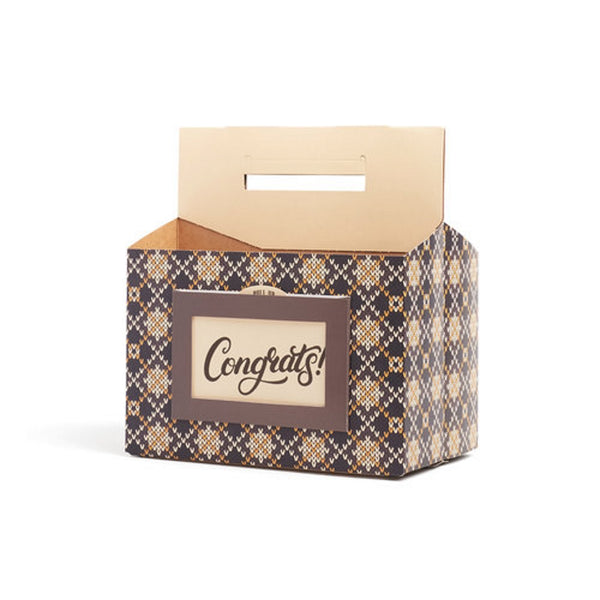 NOD Products Set of 3 Craft Beer Carriers with Attached Bottle Opener & Gift Tag in Pocket -Congrats