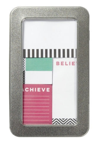 C.R. Gibson 5-Piece Sticky Notes & Page Flags Set - Dream Believe Achieve