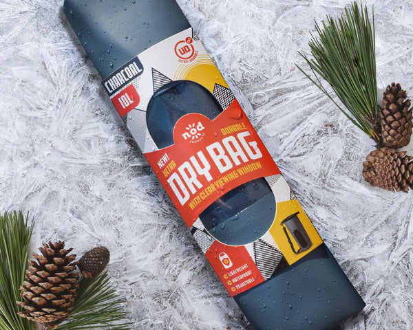 NOD Products Fully Waterproof Lightweight 10L Dry Bag - Charcoal Grey