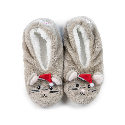Faceplant Dreams Holiday Mouse Slipper Footsies - "‘Twas the night before Christmas"