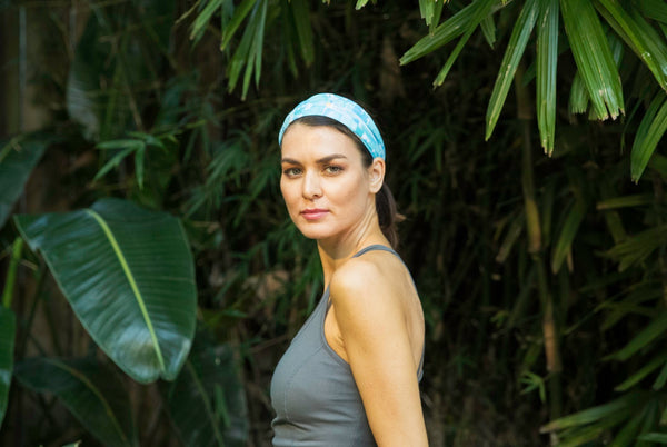 Faceplant Dreams Headband 8.5" x 10" Headwrap "Beach Hair" Sea Green Turquoise