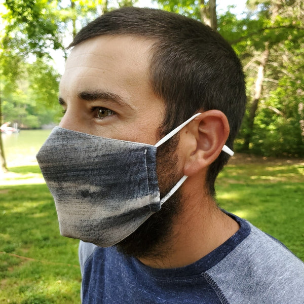 Headbands of Hope Set of 3 Fashion Cloth Face Mask - Camo, Stormy Grey, Solid Black