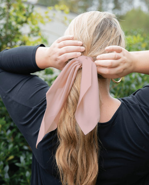 Mary Square Scarf Scrunchie Boho - Set of 4 Tie Dye Print Scrunchies Scarf Hairwraps - Various Tie Dye Patterns of Blue