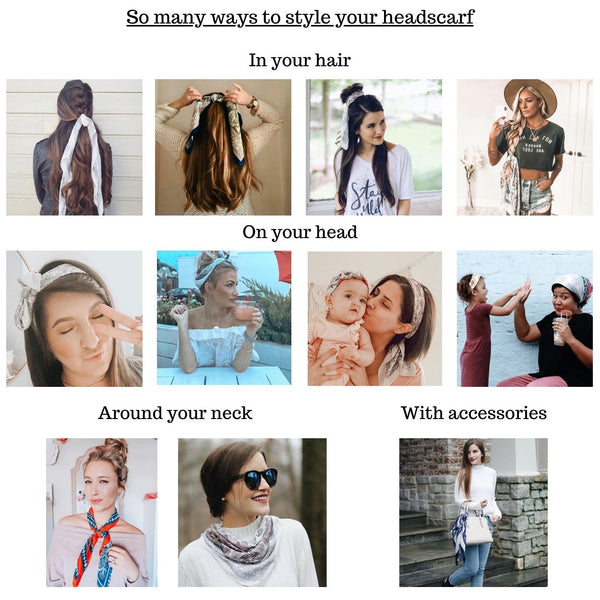 Headbands of Hope - Beautiful Headscarves - Rodeo Scarf in Red, White & Blue - Headbands for a Cause