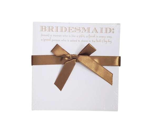 Rosanne Beck Collections Set of Two Luxe Decorative 5" x 5" and 4" x 4" Notepads with Sayings Bridesmaids Bride Wedding Party Gift
