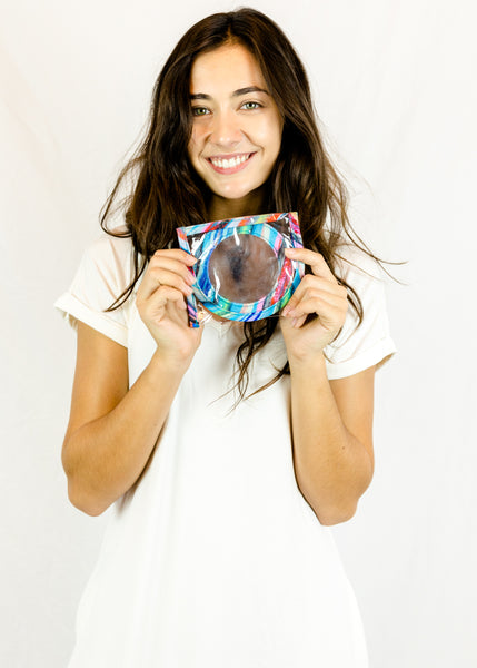 MB Greene 2 Piece Matching Mirror and Grey Airline Zip TSA Compliant Travel Bag Toiletry Organizer