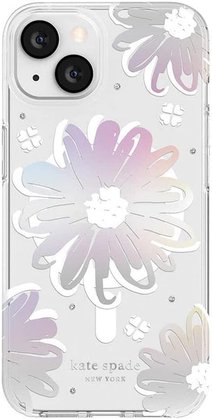Incipio for Kate Spade Compatible with iPhone 13 MagSafe from Apple – Daisy Iridescent Foil