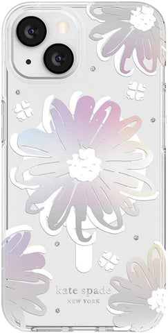 Incipio for Kate Spade Compatible with iPhone 13 MagSafe from Apple – Daisy Iridescent Foil