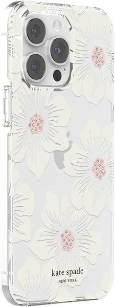 Incipio for Kate Spade Compatible with iPhone 14 Pro Max from Apple – Hollyhock Floral Clear