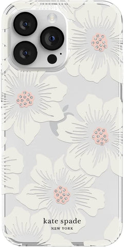 Incipio for Kate Spade Compatible with iPhone 14 Pro Max from Apple – Hollyhock Floral Clear