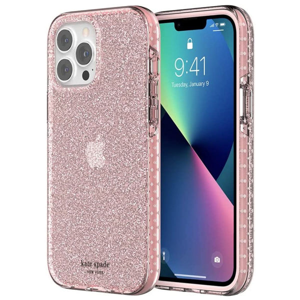 Incipio for Kate Spade Compatible with iPhone 13 Pro Max from Apple – Pink Glitter