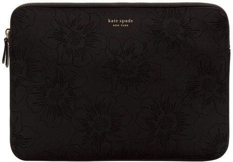 Kate Spade New York 13' Black Floral Laptop Sleeve