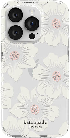 Incipio for Kate Spade Compatible with iPhone 14 Pro from Apple – Hollyhock Floral Clear