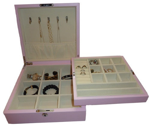 Pink Wood Jewelry Box