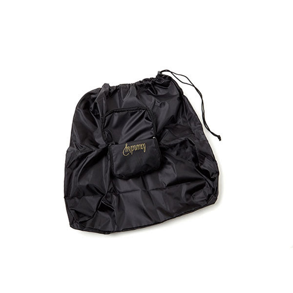 Miamica Black & Gold Travel Expandable Laundry Bag Drawstring