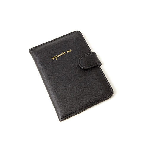 Miamica Passport Case- Black Saffiano & Gold