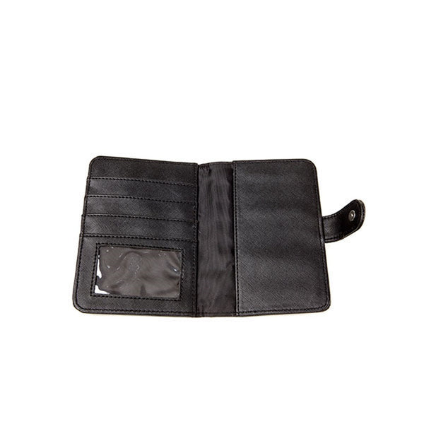 Miamica Passport Case- Black Saffiano & Gold