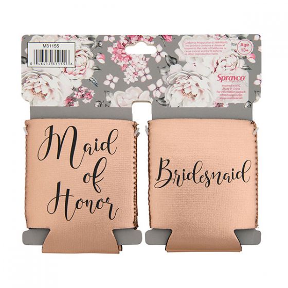 Miamica Bride & Bridesmaid Set of Four Cozies - Rose Gold