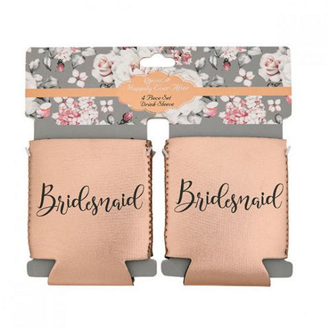 Miamica Bridesmaid Set of Four Cozies - Rose Gold