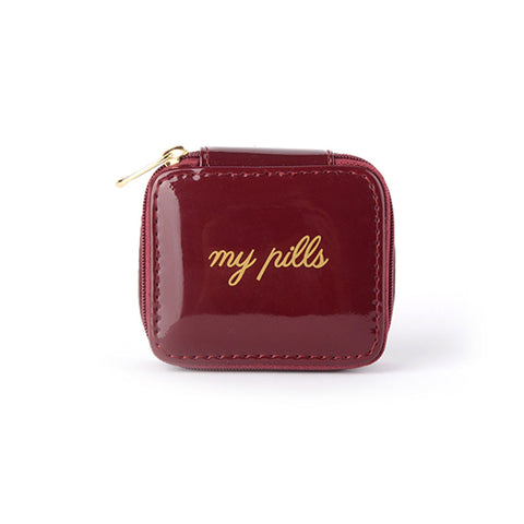 Miamica Red & Gold "My Pills" Pill Case