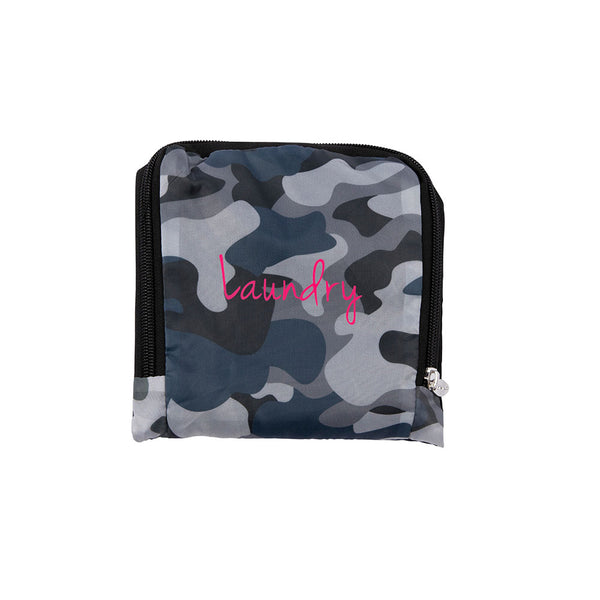 Miamica Camo Pink Travel Expandable Laundry Bag Drawstring