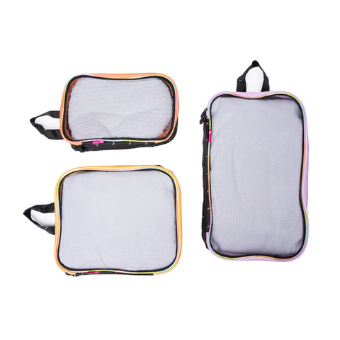 Miamica Packing Cubes Set of 3 - Rainbow