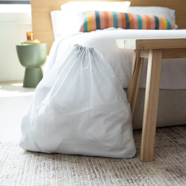 Miamica Peace and Love Travel Expandable Laundry Bag Drawstring