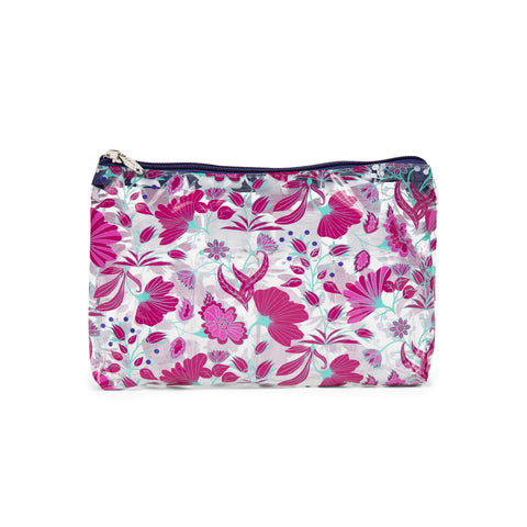 Miamica TSA Compliant Carry On Case Assorted Bottles - Magenta and Turquoise Floral