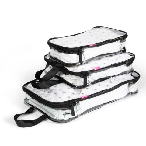 Miamica Packing Cubes Set of 3 - Black Bee
