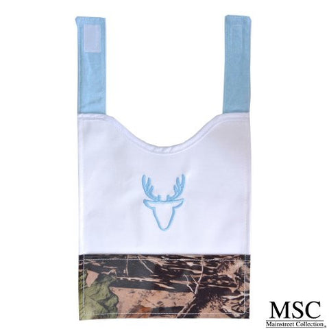 Mainstreet Collection Camo Blue Baby Boy Camoflauge Wipeable Coated Canvas Bib