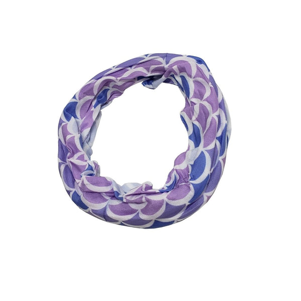 Bamboo Trading Company Boho Wide Headbands - Set of 4 Mermaid Print Headwraps - 16”L x 9”W - Blue, Pink, Purple, Yellow