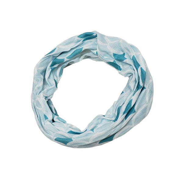 Bamboo Trading Company Boho Wide Headbands - Set of 4 Mermaid Print Headwraps - 16”L x 9”W - Blue, Pink, Purple, Yellow