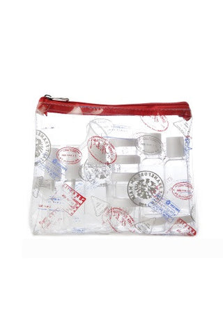 Miamica TSA Compliant Carry On Case Assorted Bottles- Stamps