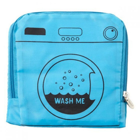 Miamica Blue "Wash Me" Travel Expandable Laundry Bag