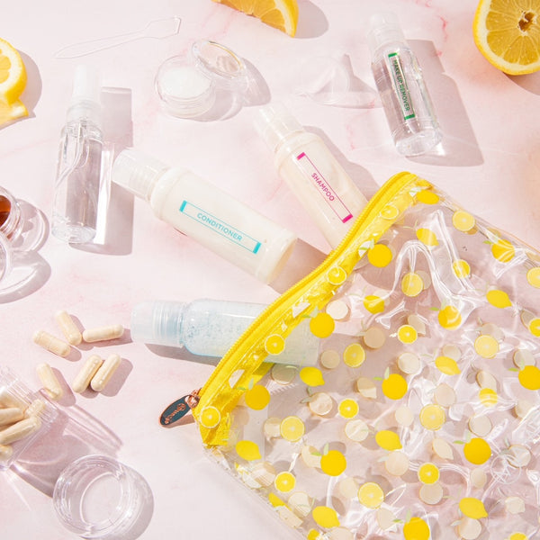 Miamica TSA Compliant Carry On Case Assorted Bottles - Lemons & Oranges