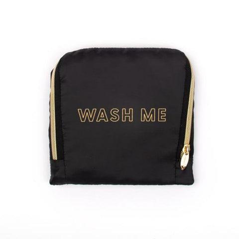 Miamica Black & Gold "Wash Me" Travel Expandable Laundry Bag
