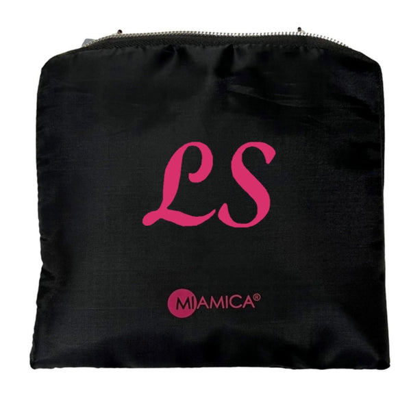 Personalized Miamica Black & Gold Travel Laundry Bag Customized Bridesmaid's Gift Foldable Lightweight Durable Design with Drawstring Closure