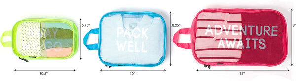 Miamica Packing Cubes Set of 3 - Brights