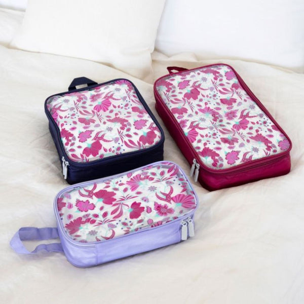 Miamica Packing Cubes Set of 3 - Magenta Floral