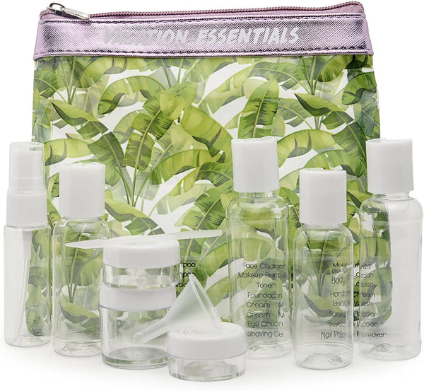 Miamica TSA Compliant Carry On Case Assorted Bottles - Palms