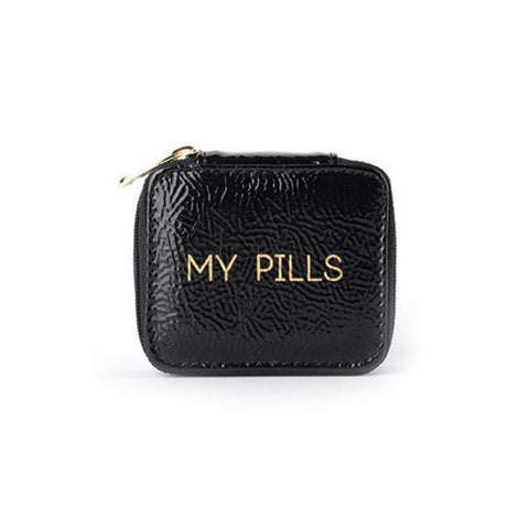 Miamica Black & Gold "My Pills" Pill Case