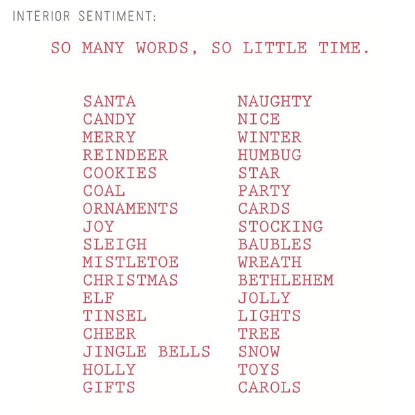 DesignWorks Ink Holiday Boxed Greeting Cards - Word Sea