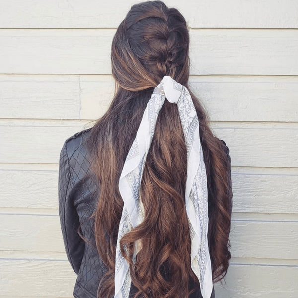 Headbands of Hope - Beautiful Headscarves - Paisley princess Scarf in Taupe - Headbands for a Cause (Taupe)