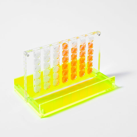 SunnyLIFE Mini Lucite 4 In A Row Limited Edition Neon