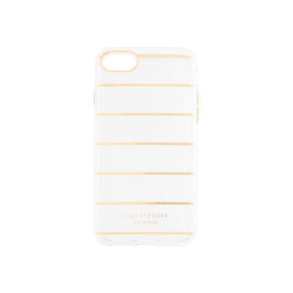 Sugar Paper Printed Case for iPhone 8 & iPhone 7 - Stripe Metallic Gold/Clear Sugar Paper Printed Case for iPhone 8 & iPhone 7 - Stripe Metallic Gold/Clear