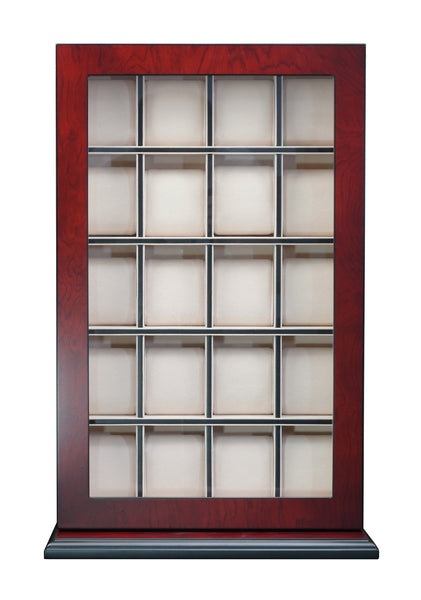 Pre- Sale 20 Piece Cherry Wood Watch Display Wall Hanging Case and Storage Organizer Box and Stand for Oversized Watches